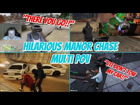 Manor Hilarious & Massive Cop Chase Multi POV | NoPixel 4.0 GTA RP