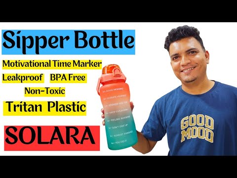 Solara Motivational Water Bottle Review | Leakproof BPA-Free Water Bottle for Gym & Office