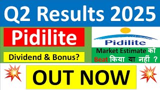 PIDILITE INDUSTRIES Q2 results 2025 | PIDILITE results today | PIDILITE INDUSTRIES Share News today