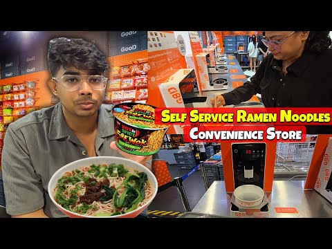 Eating at World's Biggest Self-Service Ramen Noodles Convenience Store!!