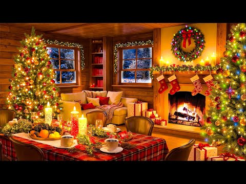 🎄 Relaxing Traditional Christmas Music 🎅🔥 Cozy Fireplace Holiday Music 🎁 Christmas Background Music