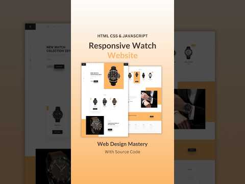 Responsive Watch Website Using HTML CSS And JavaScript  #design #webdesign #htmlcsstutorial