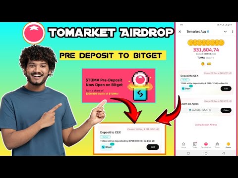 Tomarket Airdrop predeposit to bitget opens 🍅FCFS|| how to deposit toma to bitget #tomarketairdrop