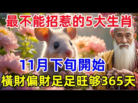 最不能招惹的5大生肖，11月下旬開始，橫財偏財足足旺够365天！