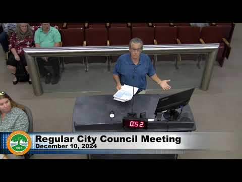 Regular City Council Meeting - 12/10/2024