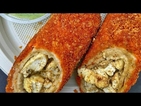 New Kurkure Khathi Roll Recipe || Cheesy Style Famous Roll || #Short