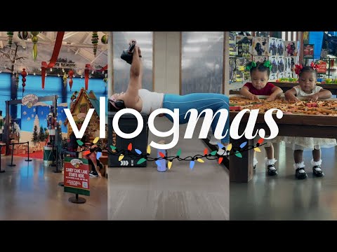 December Fitness Goals, Full Body Workout, Twins’ Christmas Pictures with Santa | Vlogmas Day 7