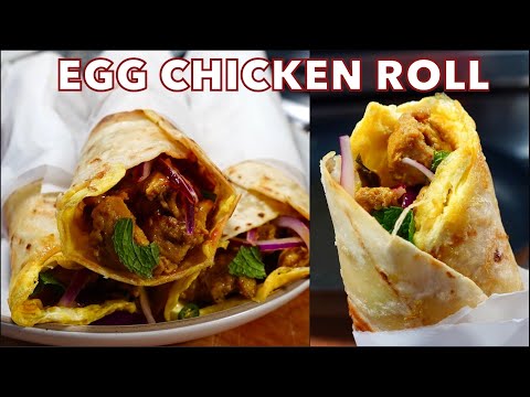 DELICIOUS EGG CHICKEN ROLL THE EASY WAY | Egg Chicken Wrap