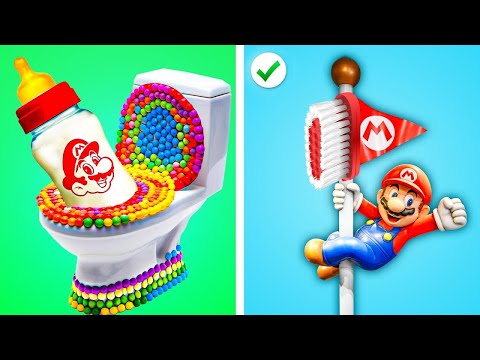 Super Mario Shares His Best Parenting Tips! 🍄 Crazy Gadgets & DIY Hacks by Crafty Panda GO!