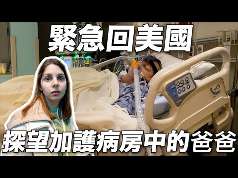 驚魂不定的回美國😳爸爸生病在加護病房發生什麼事了?🥺 My Dad Was In the ICU? WHAT HAPPENED?😳