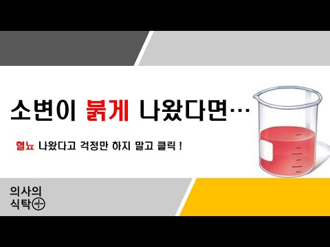 혈뇨 소변이 붉게 나왔다면 ?