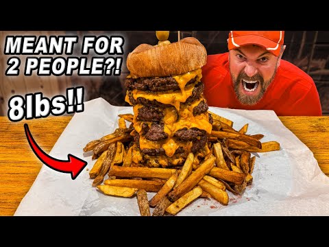 Gronk’s 8lb “Great Divide” Burger Challenge Is Meant for 2-Person Teams!!