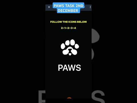 PAWS TASK FOR 2ND DECEMBER #PAWS