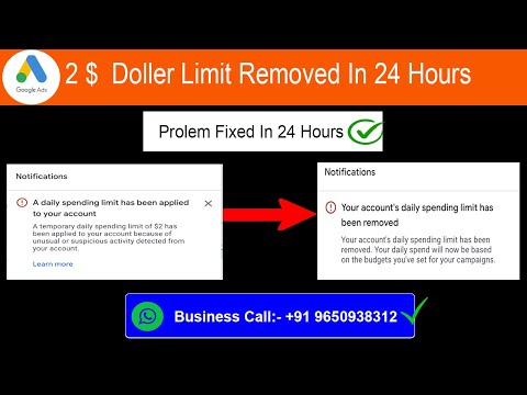 2$ Spending limit in Google Ads Issue Resolved in 24 hours| How To Removed 2$ Spending Limit Live