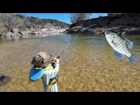 Crappie Fishing In Crystal Clear CREEK {Catch Clean Cook} MINNOW Fishing