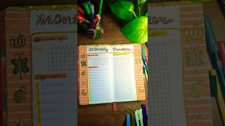 Monthly tracker spread !! DECLUTTER your brain with me!! #planwithme #shorts #artandcraft #bujo