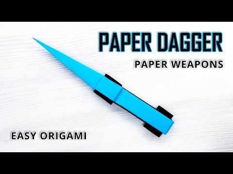 Amazing Origami Dagger - Easiest Tutorial Ever!