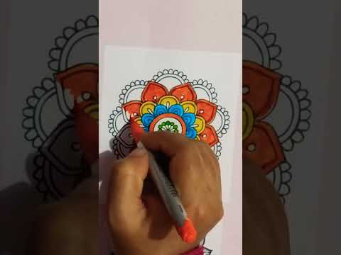 colouring mandal art... #art #mandalarts #mandalaart #shortsfeed #youtubeshorts #shorts #shortvideo