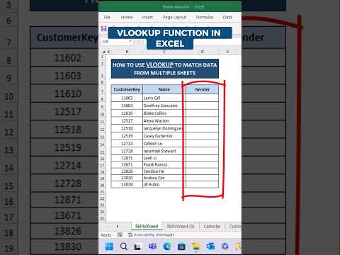 vlookup Function | vlookup Formula In Excel #shorts #excelfunction #exceltutorial