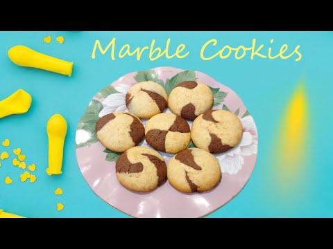 बिना Maida बिना Mould, Bakery से भी अच्छी Christmas Special Marble Cookies in Kadai | ChocoVanilla