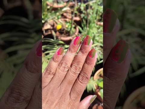 green & pink are always the best for nails #nails #art #nailart #viral #nailarttutorial #shortvideos