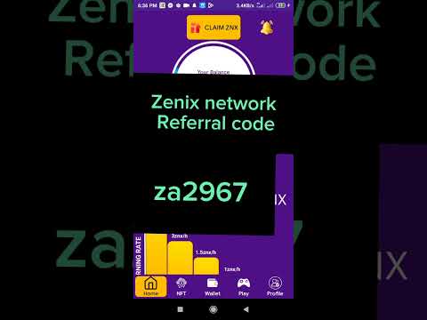 zenix network referral code. zenix mining apps referral code. #zenixnetwork