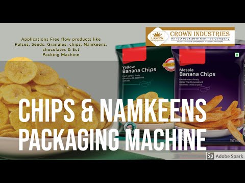 chips & Namkeens Packing Machine | crownindustries |hyderabad|