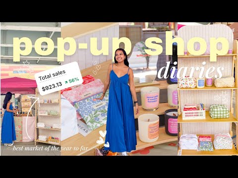 come with me to make $1000 at a pop-up shop // talking to customers, set-up & break down my booth