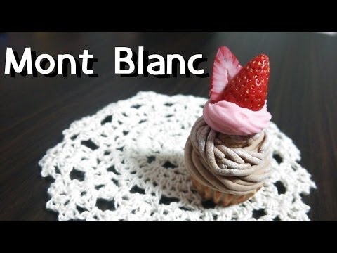 スイーツデコ*モンブラン・イチゴ断面 /DecoSweets* Mont Blanc and strawberry cross section in clay