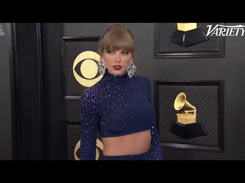 Taylor Swift on the red carpet at the GRAMMYs 2023