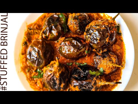 Stuffed brinjal recipe/ Guthi vankaya curry/ Bharwa baingan recipe/ Bharli vangi