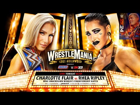 Wrestlemania 38 | Charlotte Flair vs Rhea Ripley | WWE2K24 Games | Neon Nights