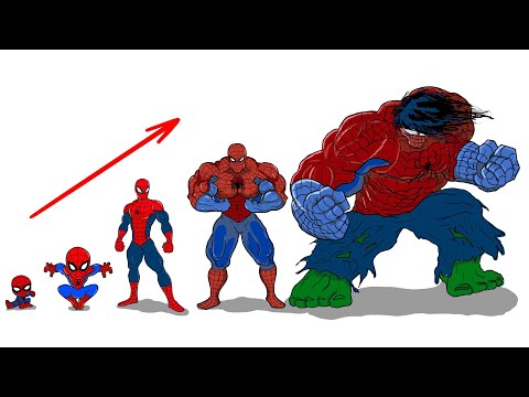 SPIDER-MAN Growing Up Evolution Baby to Adult Drawing 👍 @EasyLittleDrawings