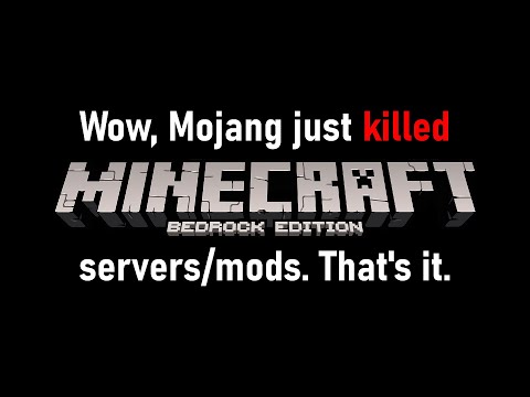 Wow, they really did it. Bedrock servers, modding is dead.