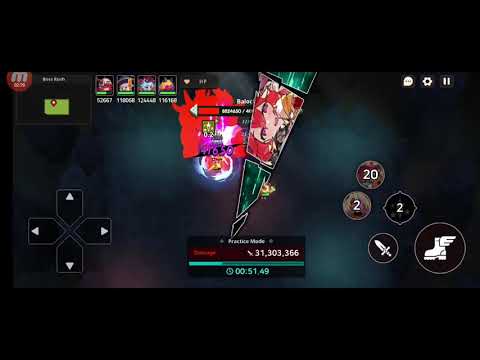 Guardian tales practice mode Boss Rush 40M damage on Ballock.