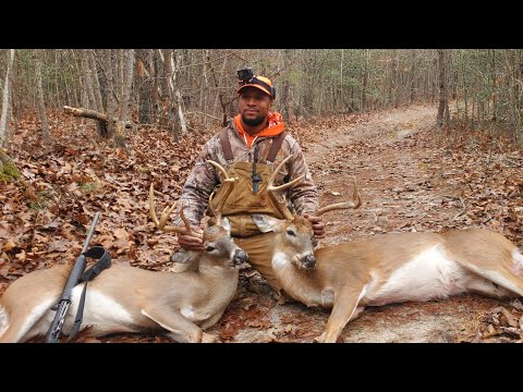 Deer Hunting With Dogs!!! 2 Big Bucks Down!! Tagged Out!! Multiple Kill Shots!! 1/4/24