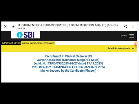 SBI JA Result out 🔥🔥!! Admit card out