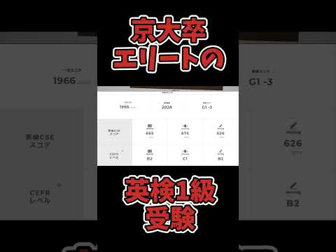 京大卒の英検1級受験　#京都大学 #東大 #英語  #shorts