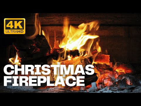 Smooth Christmas Music 🎄 Cozy Crackling Fireplace 4K (Relaxing Jazz)