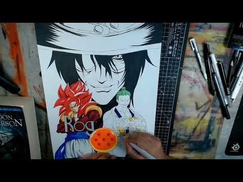 Creating an Unusual Combo Alucard Gogeta SSJ4 and Zoro | Commission