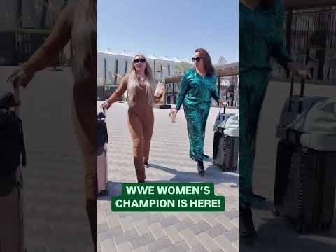 WWE women's champion Nia Jax alongside Miss MITB Tiffany Stratton have arrived for Crown Jewel #wwe