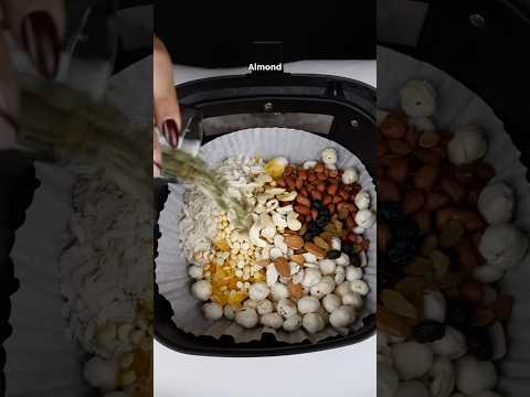 Healthy Trial Mix in Air fryer #shorts #trialmix #snacks #asmr #viralsnacksrecipe #recipe