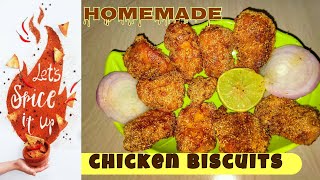 Chicken biscuits | crispy chicken biscuit recipe in telugu | kvfoodarts