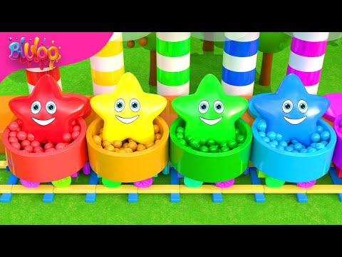 Twinkle Twinkle Colorful Stars | BluLoo Nursery Rhymes & Kids Songs