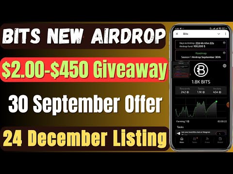 24 December Listing হবে Bits Airdrop | 450$ ইনকামের সুযোগ | Bits Telegram Airdrop | Bits Airdrop