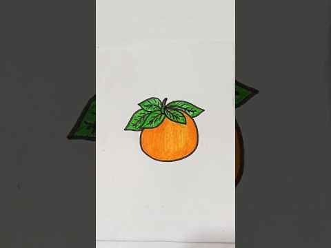 Menggambar jeruk 🍊 #easydraw #howtodraw