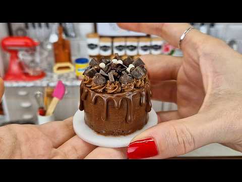 🍫 The world's smallest chocolate cake 🍫🍰 real mini cooking / mini food / tiny kitchen / ASMR