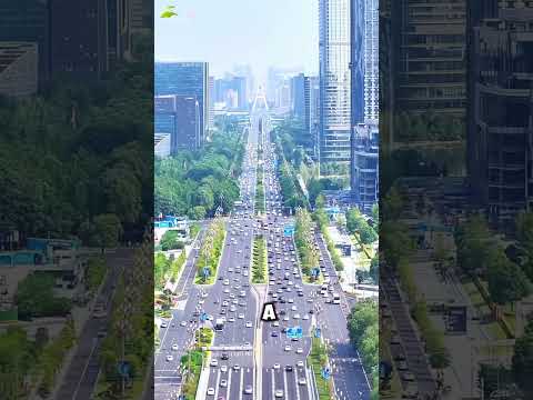 Longest city axis in the world || Chengdu Tian Avenue #chinaroads #chinaarchitecture #ChinaRoads