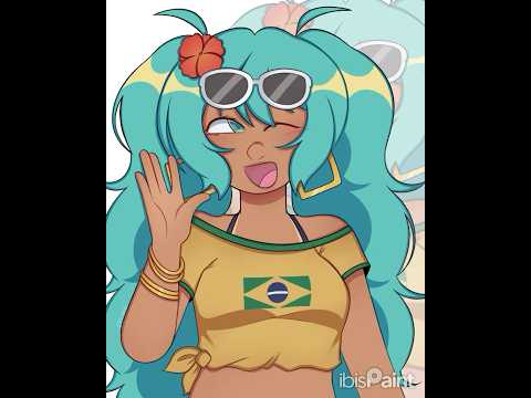 Brazilian Miku world domination🗣️‼️ // Himitsu da yo #shorts #vocaloid #art #animationmeme #miku