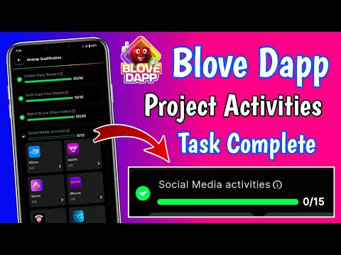 Blove Dapp Social Media Activities Complete ! Blove dapp airdrop qualification claim